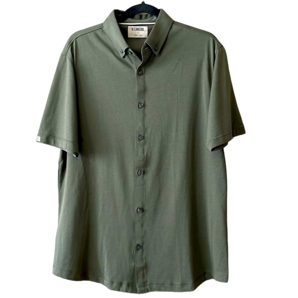 Linksoul short sleeves button down shirt Large